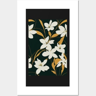 Beautiful Stylized White Flowers, for all those who love nature #212 Posters and Art